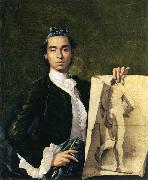 Luis Egidio Melendez portrait Holding an Academic Study painting